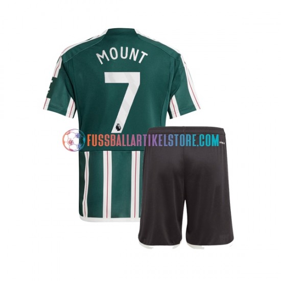 Manchester United Auswärtsausrüstung Mason Mount 7 2023-2024 Kinder Set(Trikot und Hose) S/S