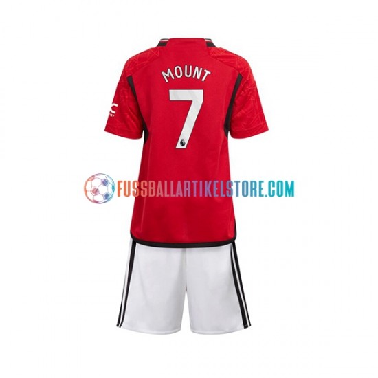 Manchester United Heimausrüstung Mount 7 2023-2024 Kinder Set(Trikot und Hose) S/S