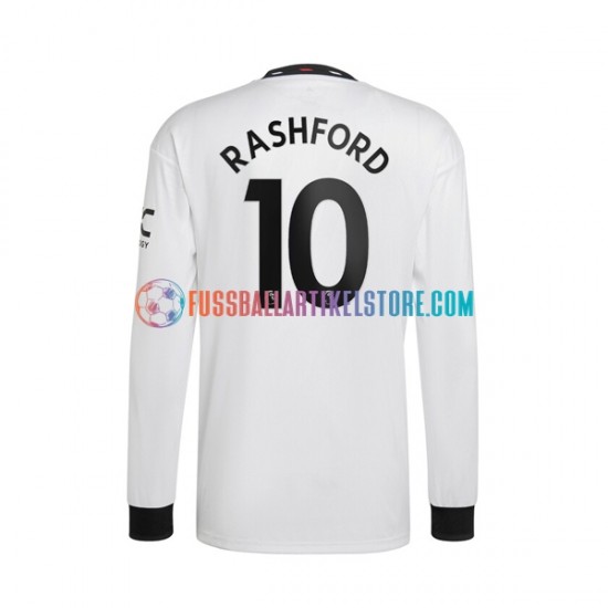 Manchester United Auswärtsausrüstung Rashford 10 2022-2023 Herren Trikot L/S