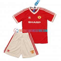 Manchester United Heimausrüstung Retro 1984 Kinder Set(Trikot und Hose) S/S