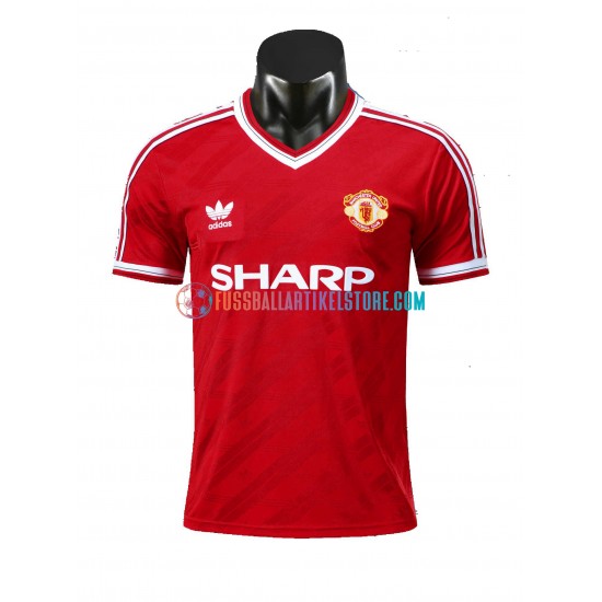 Manchester United Heimausrüstung Retro 1986 Herren Trikot S/S