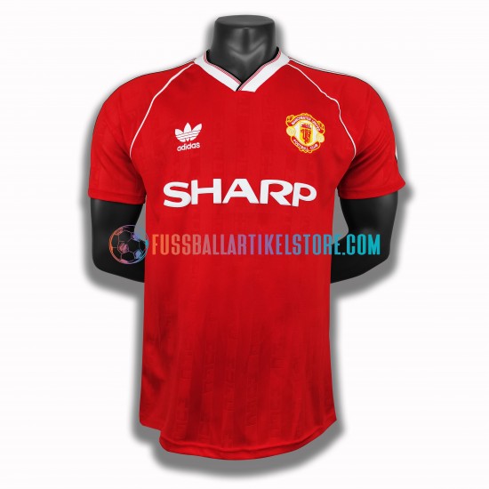 Manchester United Heimausrüstung Retro 1988 Herren Trikot S/S