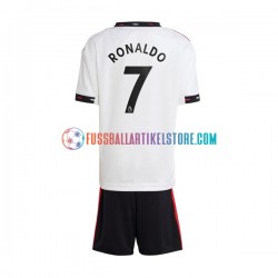 Manchester United Auswärtsausrüstung Ronaldo 7 2022-2023 Kinder Set(Trikot und Hose) S/S