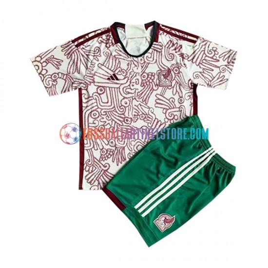 Mexiko Auswärtsausrüstung World Cup 2022 Kinder Set(Trikot und Hose) S/S