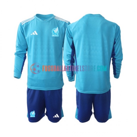 Mexiko Auswärtsausrüstung Torwart 2022 Kinder Set(Trikot und Hose) L/S