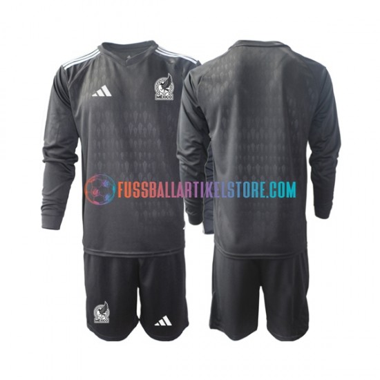 Mexiko Heimausrüstung Torwart 2022 Kinder Set(Trikot und Hose) L/S