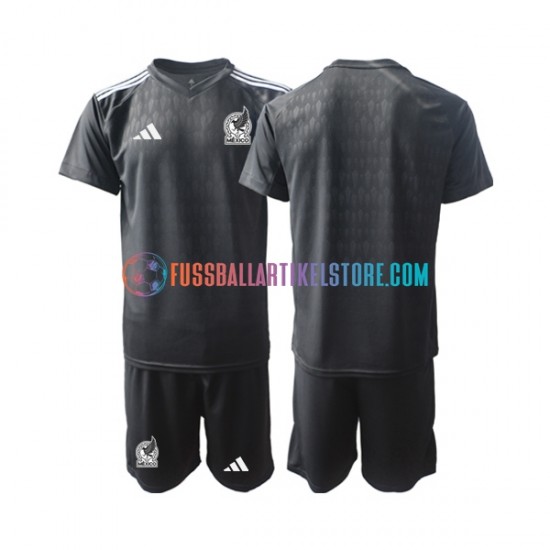 Mexiko Heimausrüstung Torwart 2022 Kinder Set(Trikot und Hose) S/S