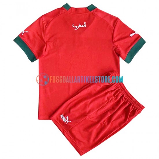 Marokko Heimausrüstung World Cup 2022 Kinder Set(Trikot und Hose) S/S