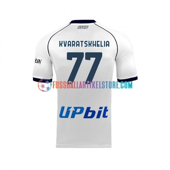 SSC Neapel Auswärtsausrüstung Khvicha Kvaratskhelia 77 2023-2024 Herren Trikot S/S