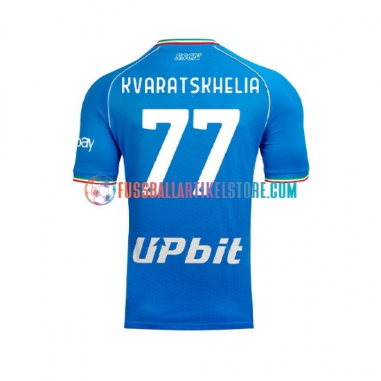 SSC Neapel Heimausrüstung Khvicha Kvaratskhelia 77 2023-2024 Herren Trikot S/S