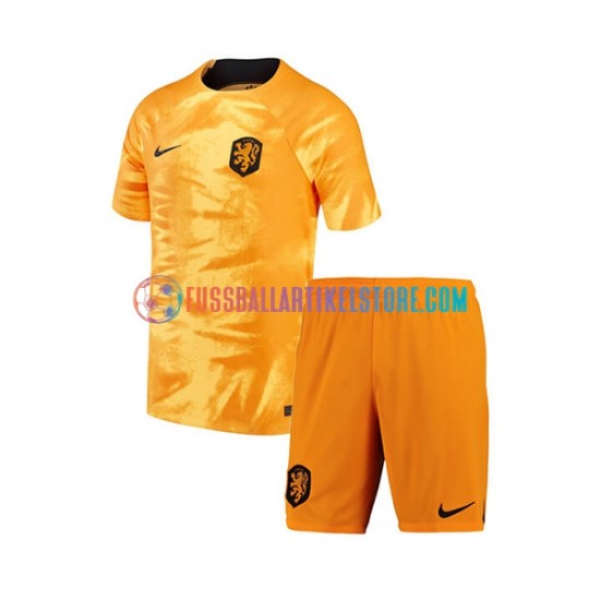 Niederlande Heimausrüstung World Cup 2022 Kinder Set(Trikot und Hose) S/S