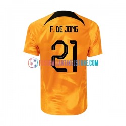 Niederlande Heimausrüstung Frenkie de Jong 21 World Cup 2022 Herren Trikot S/S
