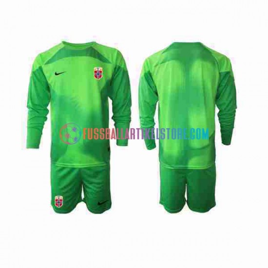 Norwegen Heimausrüstung Torwart 2022 Kinder Set(Trikot und Hose) L/S