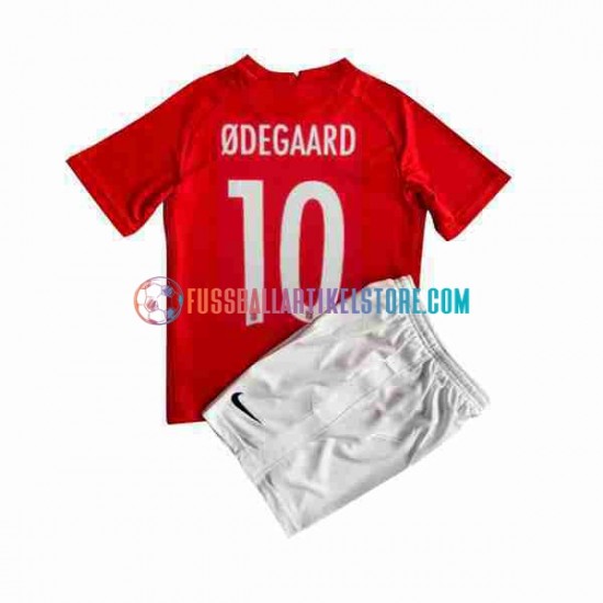 Norwegen Heimausrüstung ODEGAARD 10 2022 Kinder Set(Trikot und Hose) S/S