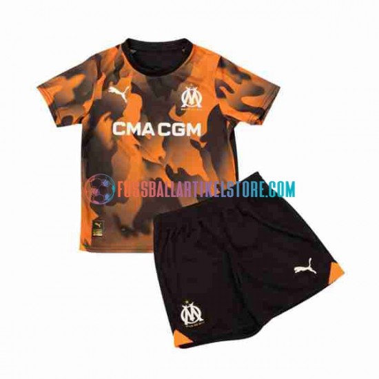 Olympique Marseille Ausweichausrüstung 2023-2024 Kinder Set(Trikot und Hose) S/S