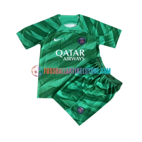 Paris Saint-Germain Heimausrüstung Torwart 2023-2024 Kinder Set(Trikot und Hose) S/S