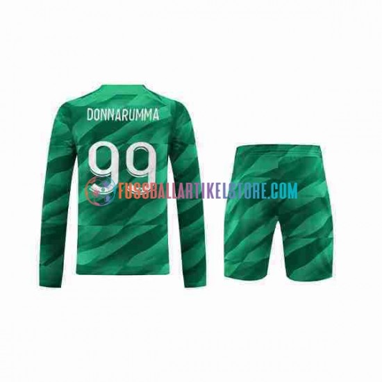 Paris Saint-Germain Heimausrüstung Torwart Donnarumma 99 2023-2024 Kinder Set(Trikot und Hose) L/S