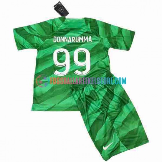 Paris Saint-Germain Heimausrüstung Torwart Donnarumma 99 2023-2024 Kinder Set(Trikot und Hose) S/S