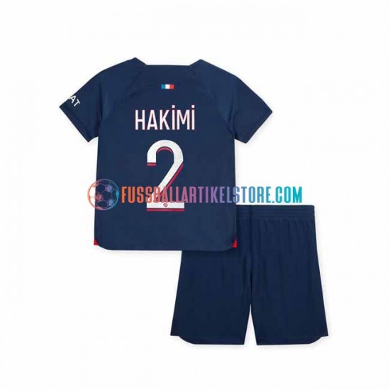 Paris Saint-Germain Heimausrüstung Hakimi 2 2023-2024 Kinder Set(Trikot und Hose) S/S