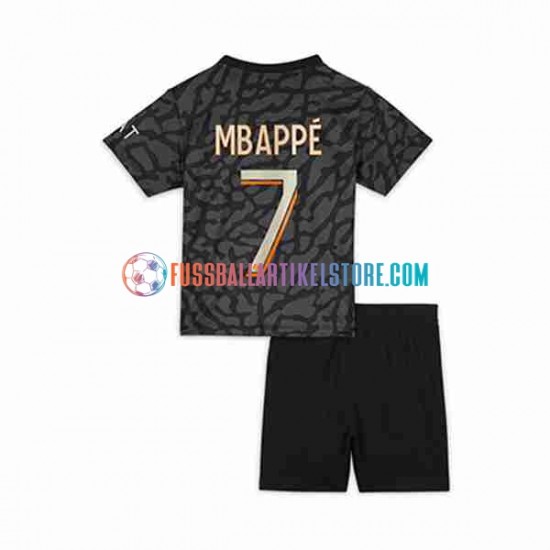 Paris Saint-Germain Ausweichausrüstung Mbappé Kylian 7 2023-2024 Kinder Set(Trikot und Hose) S/S