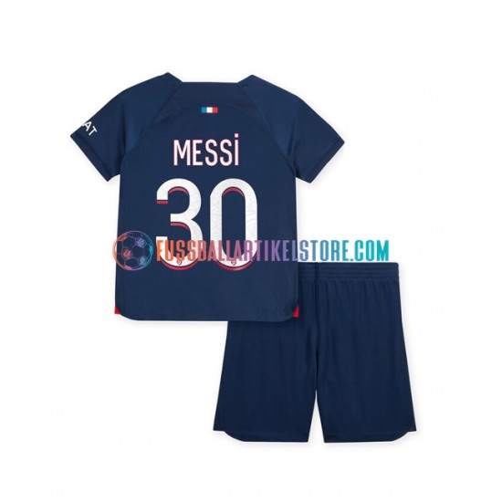 Paris Saint-Germain Heimausrüstung Lionel Messi 30 2023-2024 Kinder Set(Trikot und Hose) S/S