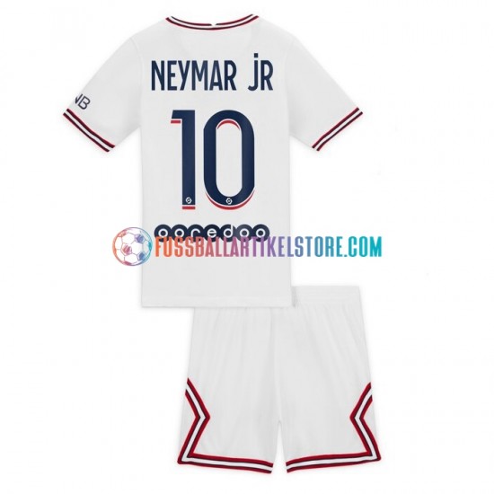 Paris Saint-Germain Viertesausrüstung Neymar Jr 10 2021-2022 Kinder Set(Trikot und Hose) S/S