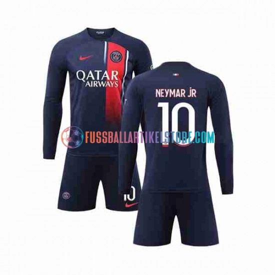 Paris Saint-Germain Heimausrüstung Neymar Jr 10 2023-2024 Kinder Set(Trikot und Hose) L/S