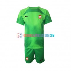 Polen Heimausrüstung Torwart World Cup 2022 Kinder Set(Trikot und Hose) S/S