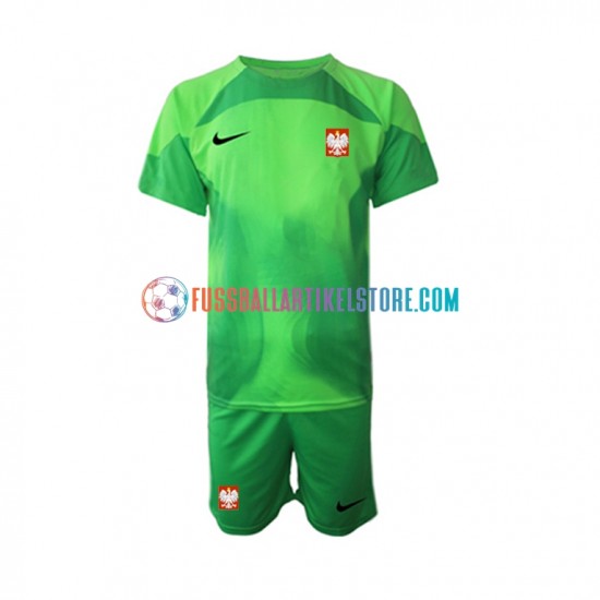 Polen Heimausrüstung Torwart World Cup 2022 Kinder Set(Trikot und Hose) S/S