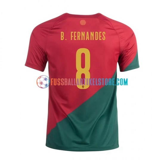 Portugal Heimausrüstung B.Fernandes 8 World Cup 2022 Herren Trikot S/S