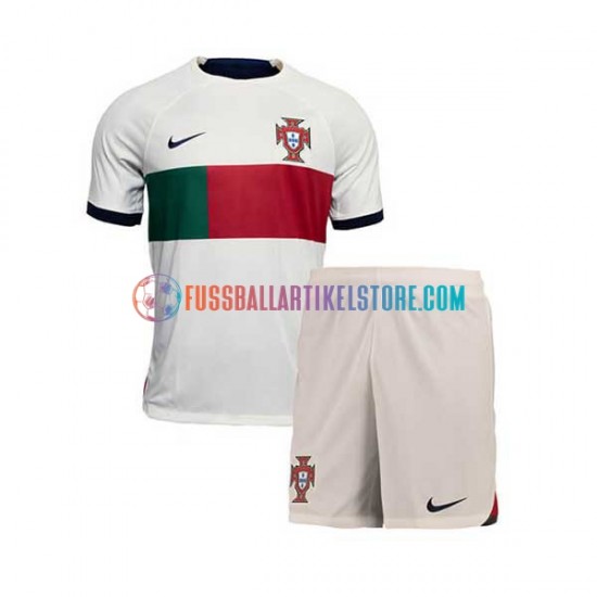 Portugal Auswärtsausrüstung World Cup 2022 Kinder Set(Trikot und Hose) S/S