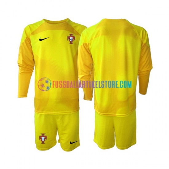 Portugal Heimausrüstung Torwart World Cup 2022 Kinder Set(Trikot und Hose) L/S