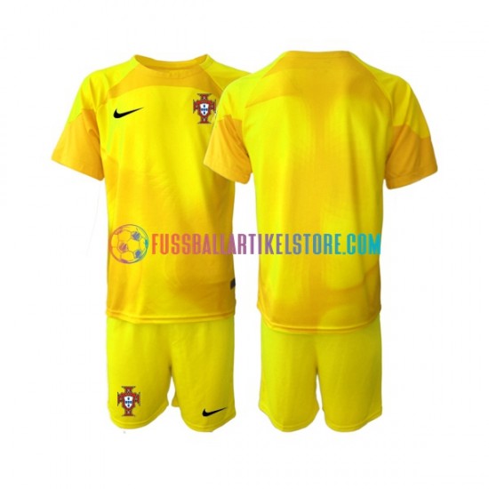 Portugal Heimausrüstung Torwart World Cup 2022 Kinder Set(Trikot und Hose) S/S