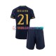 Real Madrid Auswärtsausrüstung Brahim Diaz 21 2023-2024 Kinder Set(Trikot und Hose) S/S