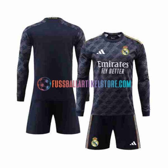 Real Madrid Auswärtsausrüstung 2023-2024 Kinder Set(Trikot und Hose) L/S