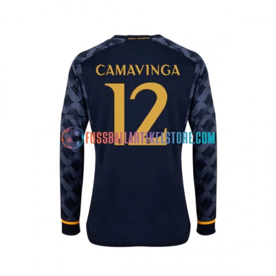 Real Madrid Auswärtsausrüstung EDUARDO CAMAVINGA 12 2023-2024 Herren Trikot L/S