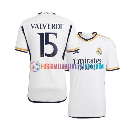 Real Madrid Heimausrüstung Federico Valverde 15 2023-2024 Herren Trikot S/S