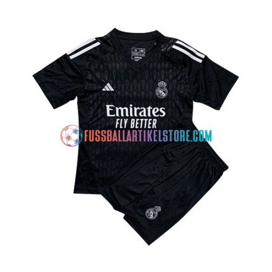 Real Madrid Auswärtsausrüstung Torwart 2023-2024 Kinder Set(Trikot und Hose) S/S