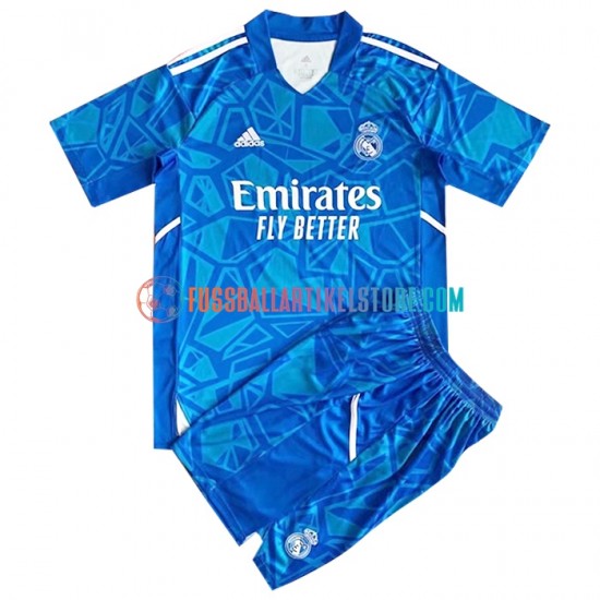 Real Madrid Heimausrüstung Torwart 2022-2023 Kinder Set(Trikot und Hose) S/S