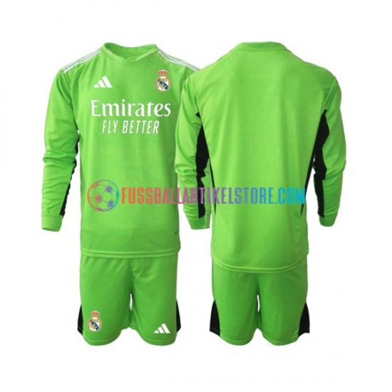 Real Madrid Heimausrüstung Torwart 2023-2024 Kinder Set(Trikot und Hose) L/S