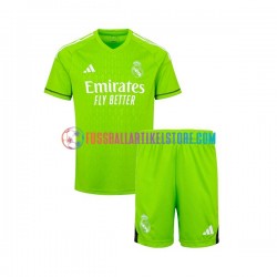 Real Madrid Heimausrüstung Torwart 2023-2024 Kinder Set(Trikot und Hose) S/S