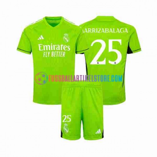 Real Madrid Heimausrüstung Torwart Kepa Arrizabalaga 25 2023-2024 Kinder Set(Trikot und Hose) S/S