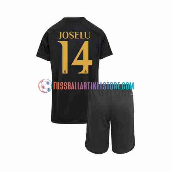 Real Madrid Ausweichausrüstung Joselu 14 2023-2024 Kinder Set(Trikot und Hose) S/S