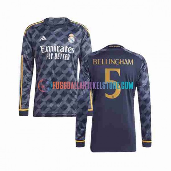 Real Madrid Auswärtsausrüstung Jude Bellingham 5 2023-2024 Herren Trikot L/S