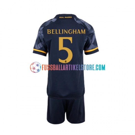 Real Madrid Auswärtsausrüstung Jude Bellingham 5 2023-2024 Kinder Set(Trikot und Hose) S/S