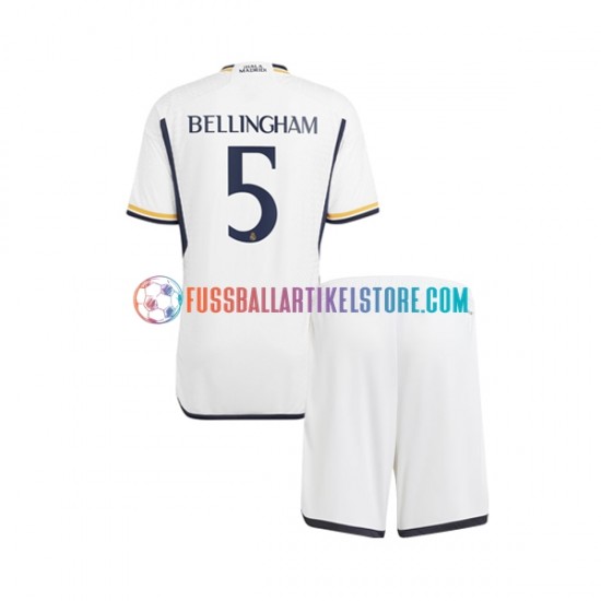 Real Madrid Heimausrüstung Jude Bellingham 5 2023-2024 Kinder Set(Trikot und Hose) S/S