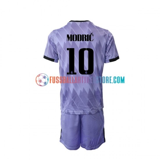 Real Madrid Auswärtsausrüstung Modrić Luka 10 2022-2023 Kinder Set(Trikot und Hose) S/S