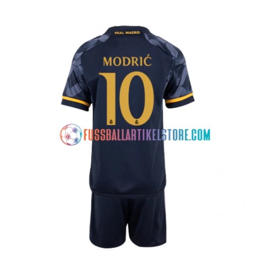 Real Madrid Auswärtsausrüstung Modrić 10 2023-2024 Kinder Set(Trikot und Hose) S/S