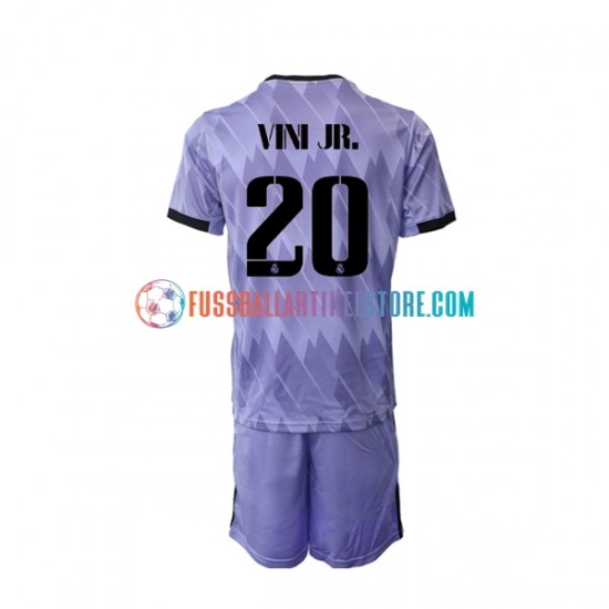 Real Madrid Auswärtsausrüstung Vinicius Junior 20 2022-2023 Kinder Set(Trikot und Hose) S/S