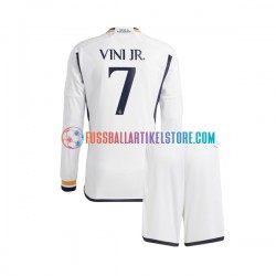 Real Madrid Heimausrüstung Vinicius Junior 7 2023-2024 Kinder Set(Trikot und Hose) L/S